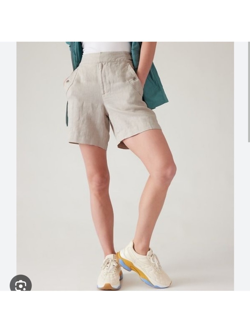 Athleta Voyager Linen Shorts Size 10